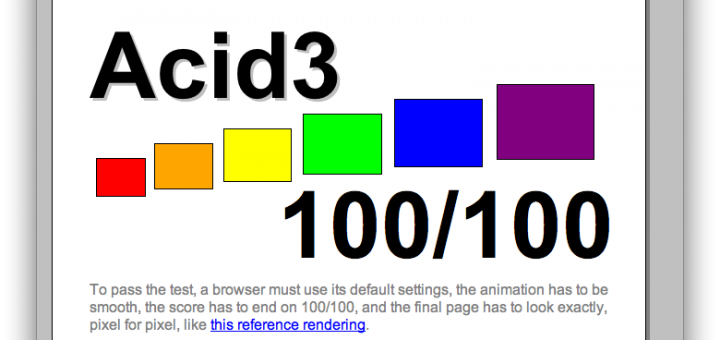 WebKit atteint 100% au test Acid3 !