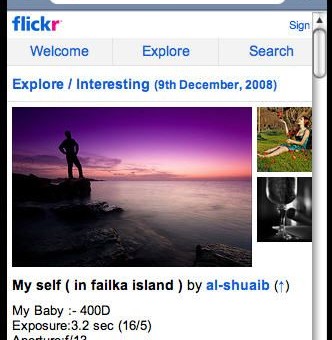 Flickr pour iPhone avec support vidéo!