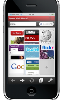 Opera Mini 5 pour iPhone, soumis au App Store