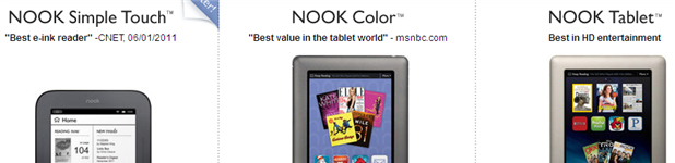 Nook, Nook Color et Nook Tablet [Présentation]