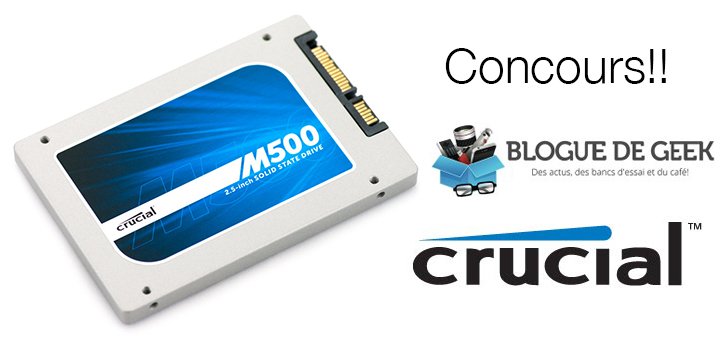 Gagnez un disque SSD m500 de Crucial! [Concours]